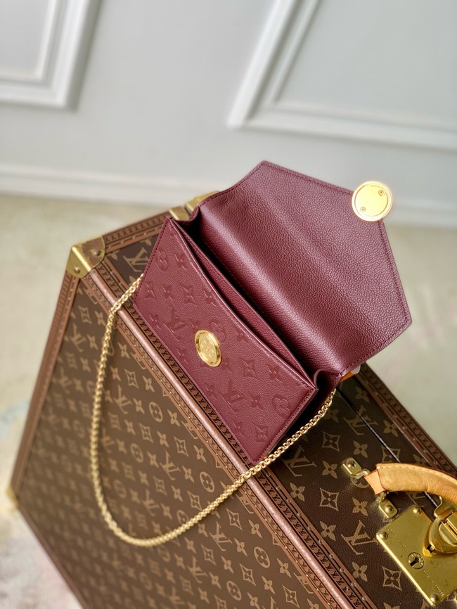 Louis Vuitton Wallet On Chain Rosy M25814 Grenat Red
