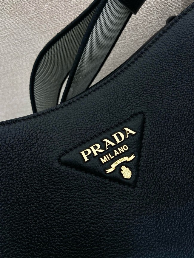 Prada Leather bag with shoulder strap 1BC073 black