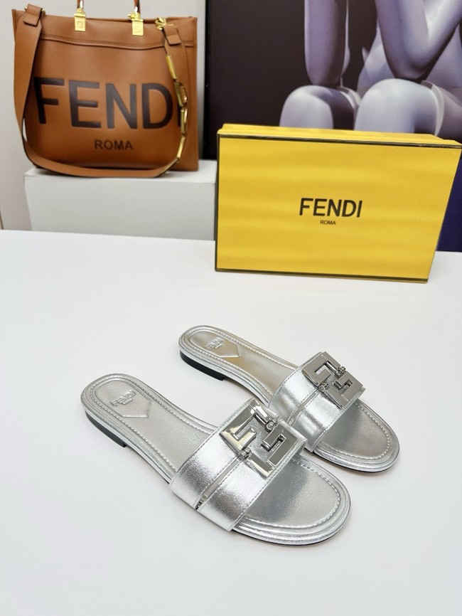 FENDI FFold leather mid-heel sandals 8R8538-4