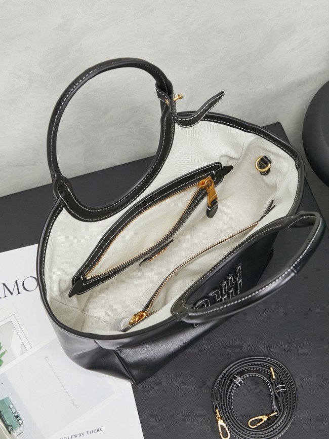 MIU MIU Leather Shoulder Bags 5GB288 black
