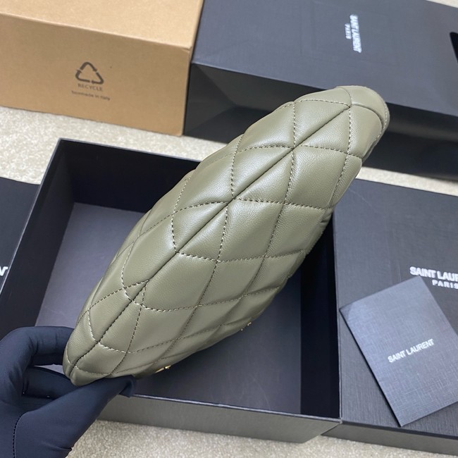 Saint Laurent ICARINO in quilted nappa 851689 STRONG MOSS