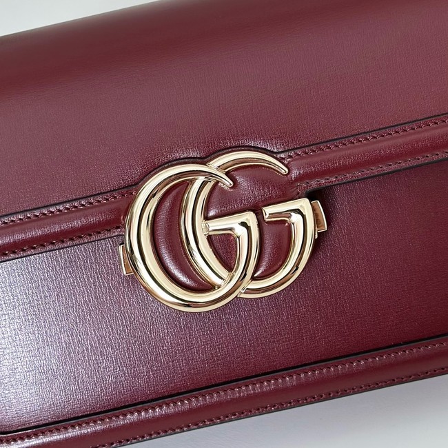 Gucci GG Marmont small shoulder bag 826761 Rosso Ancora red