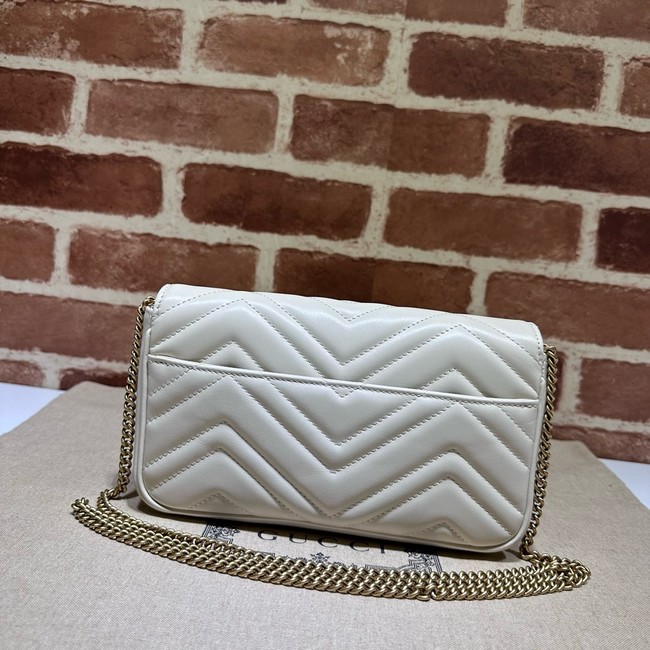 Gucci GG Marmont small shoulder bag 751526 Variation white leather