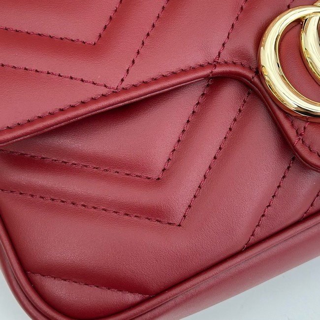 Gucci GG Marmont small shoulder bag 751526 red