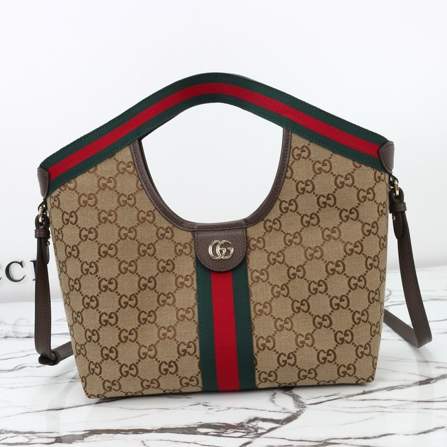 Gucci Giglio small tote bag 860845 beige and brown GG canvas