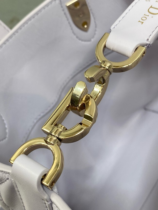 Small Dior Toujours Vertical Tote Bag Macrocannage Crinkled Calfskin M2835  purple