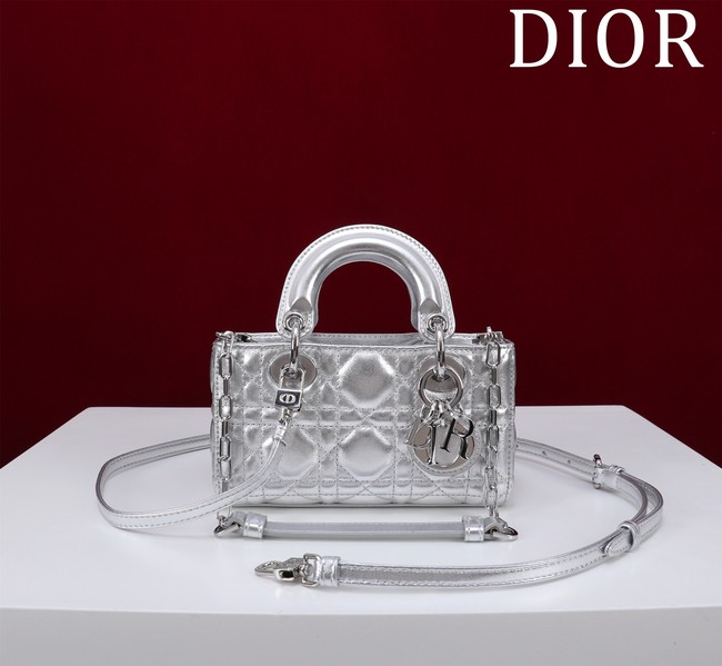 Dior Lady D-Joy Micro Bag Cannage Lambskin S0910O Silver