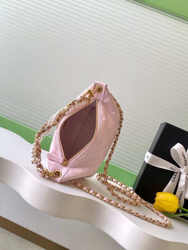 Chanel Lambskin Hobo Handbag AS5898 pink