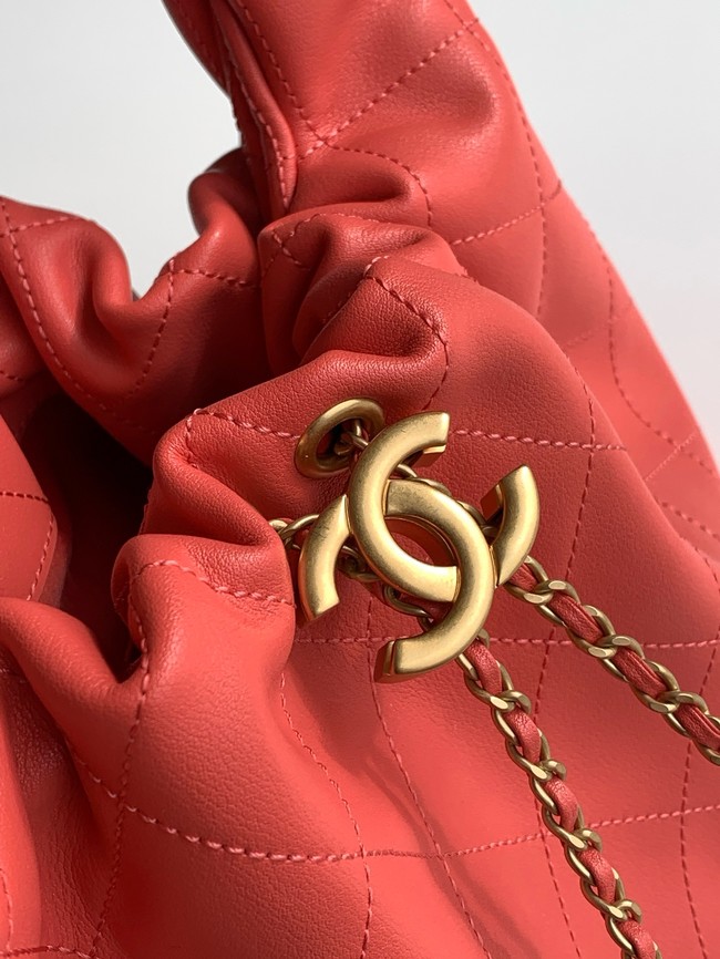 CHANEL Hobo Handbag AS5976 Coral