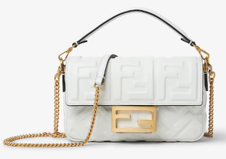 Fendi Baguette Mini Bag 8BS017 white