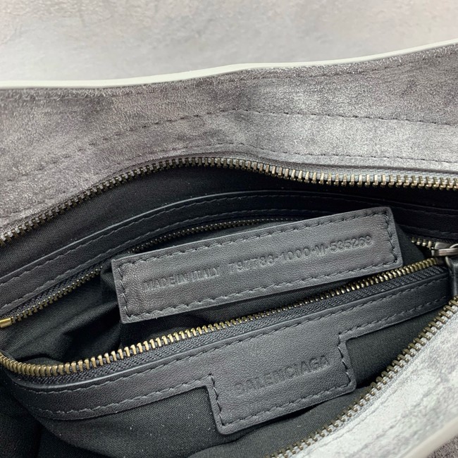 Balenciaga Le City small suede tote bag 230582 grey