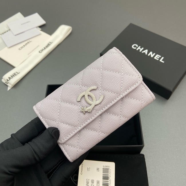 Chanel Flap Card Holder AP4812 light Purple