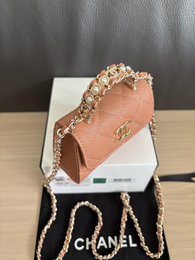 CHANEL Clutch With Chain 96183 dark pink