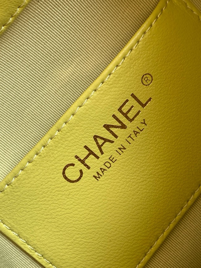 CHANEL Hobo Bag Lambskin AS6010 green