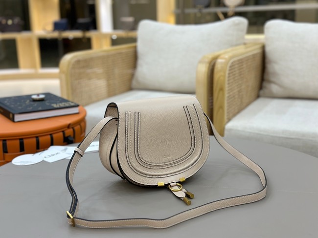 Chloe Grained Calfskin MARCIE saddle bag 31054 Cream