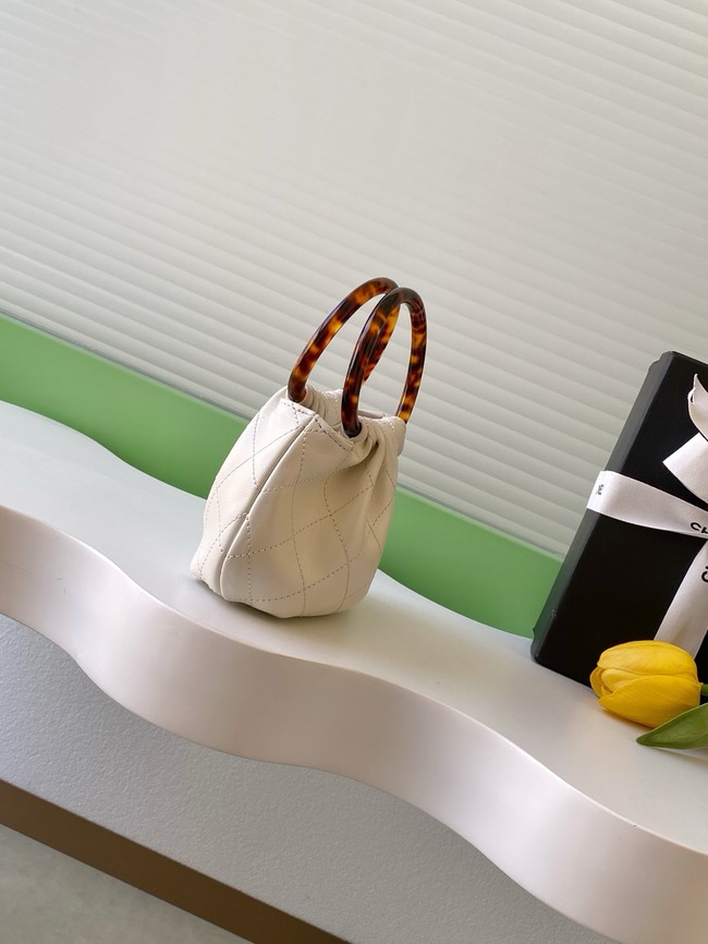 CHANEL mini Hobo Bag AS4981 white