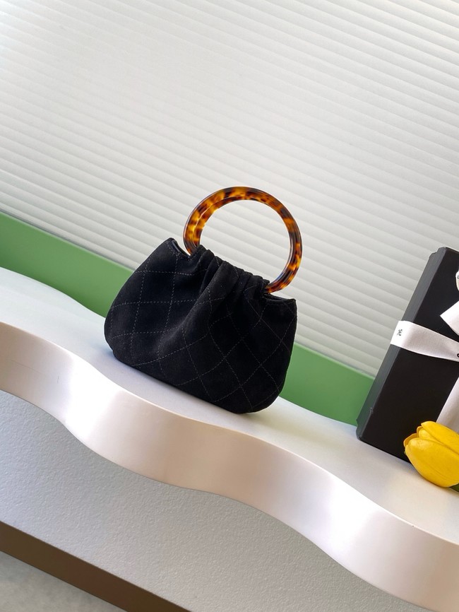 CHANEL mini Hobo Bag Suede AS4981 black