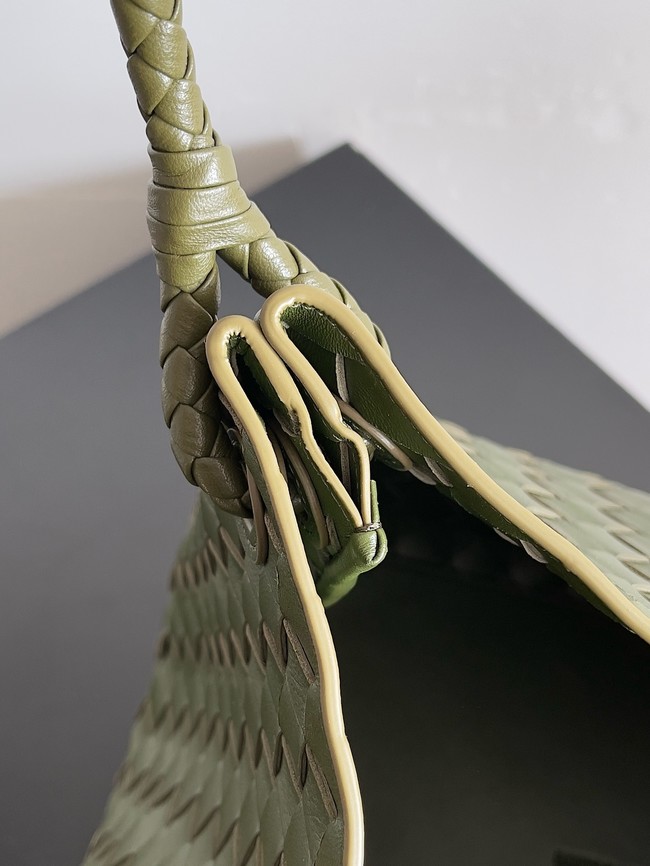 Bottega Veneta Parachute 826212 dark green&Brass finish