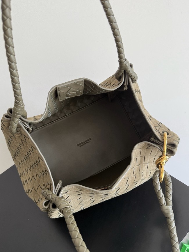 Bottega Veneta Parachute suede 826212 Pinecone& Brass finish