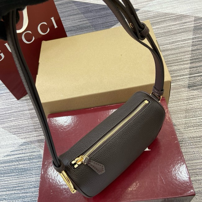 Gucci Half Horsebit mini bag 860784 dark brown