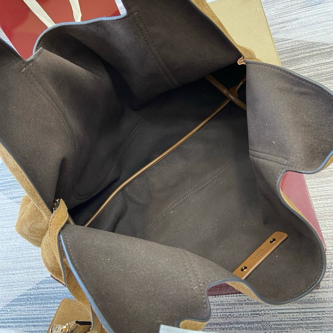 Gucci Softbit maxi shoulder bag 837466 Variation brown suede