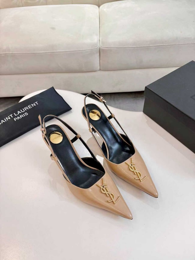 Saint Laurent slingback pumps in smooth leather 97170-3
