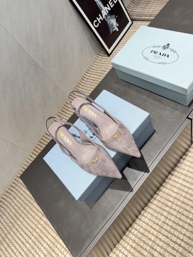 Prada leather slingback pumps 1I901M-1