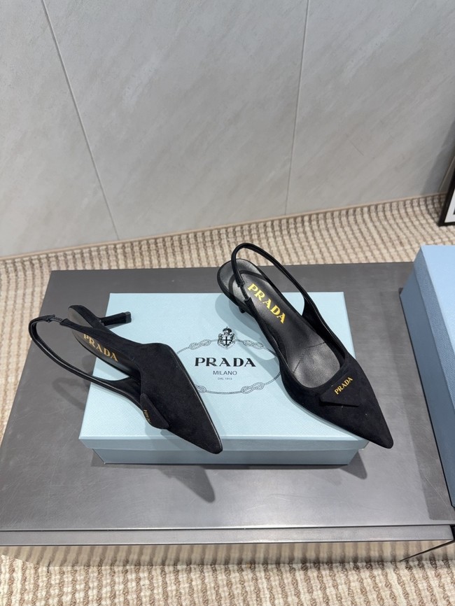 Prada leather slingback pumps 87220-4