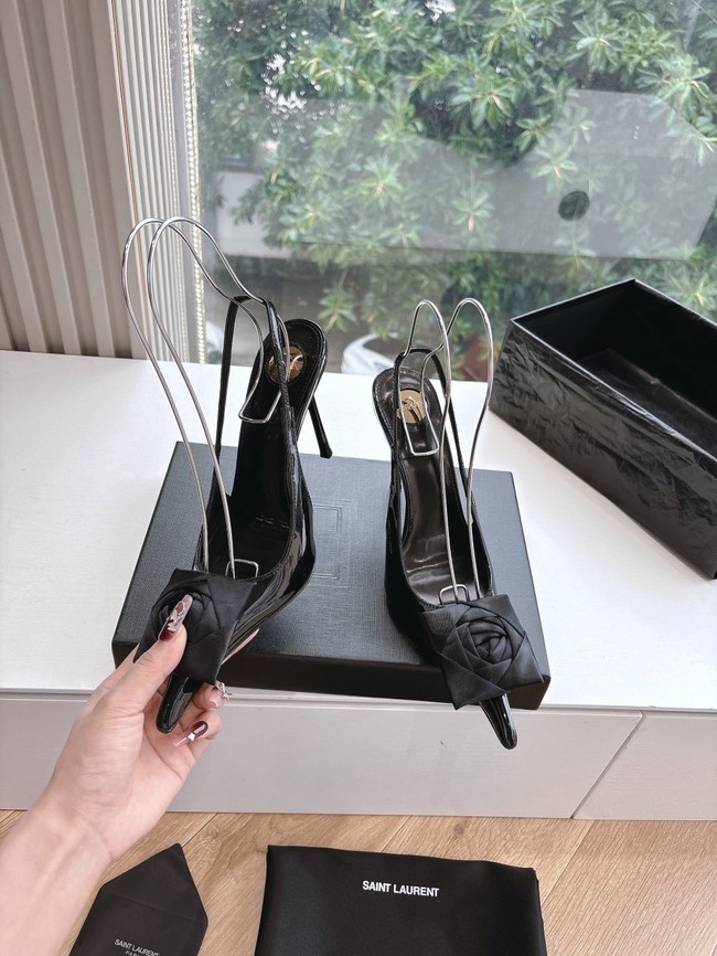 YSL AMALIA slingback pumps in satin crepe 21025-1