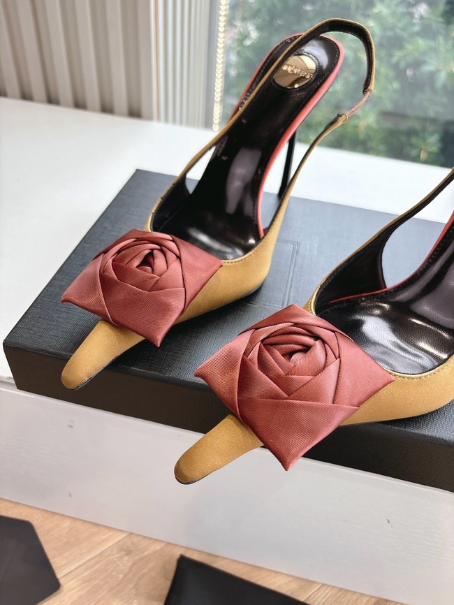 YSL AMALIA slingback pumps in satin crepe 21025-2