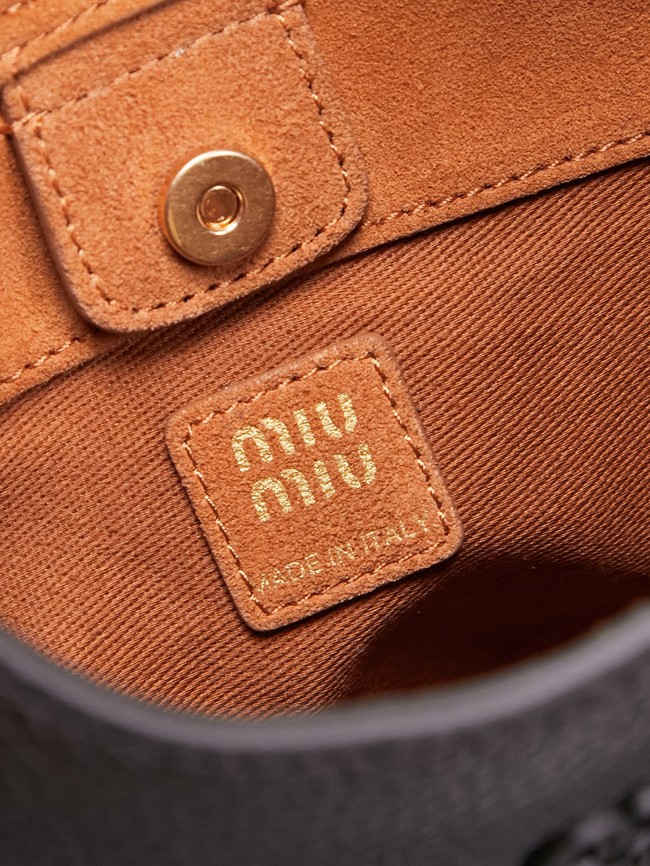 MIUMIU leather Shoulder Bag 5BE098 black