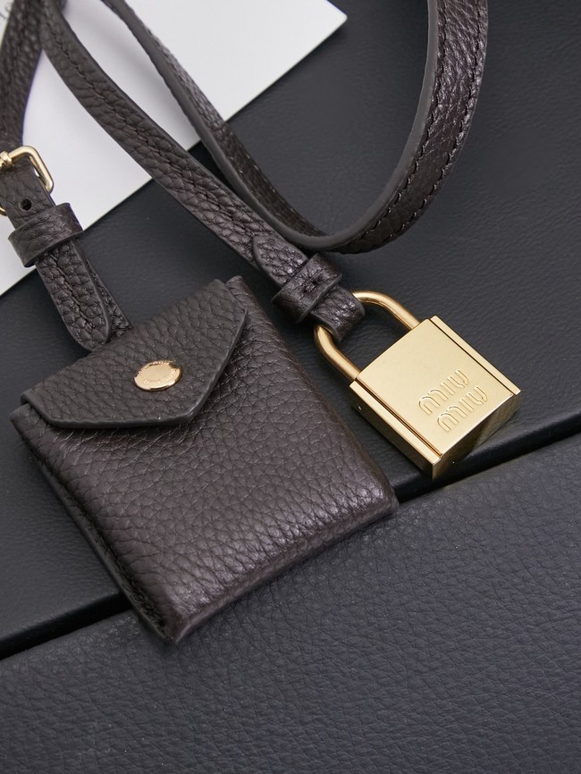 MIUMIU leather Shoulder Bag 5BE098 black