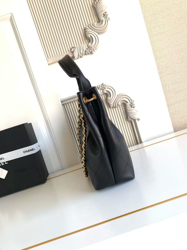 CHANEL Hobo Bag Calfskin AS5970 black