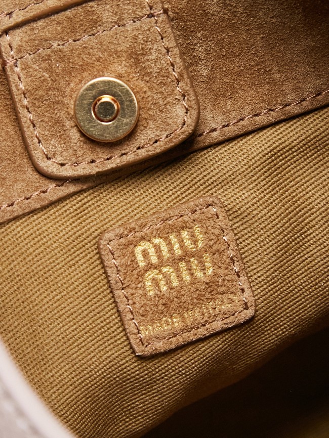 MIUMIU leather Shoulder Bag 5BE098 Cream