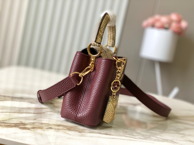 Louis Vuitton Capucines Mini M89369 Grenat Red&gold Snake skin