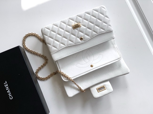 CHANEL Classic Handbag Lambskin CF1112 white