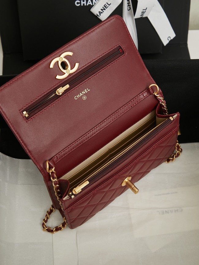 Chanel Wallet On Chain AP3938 burgundy