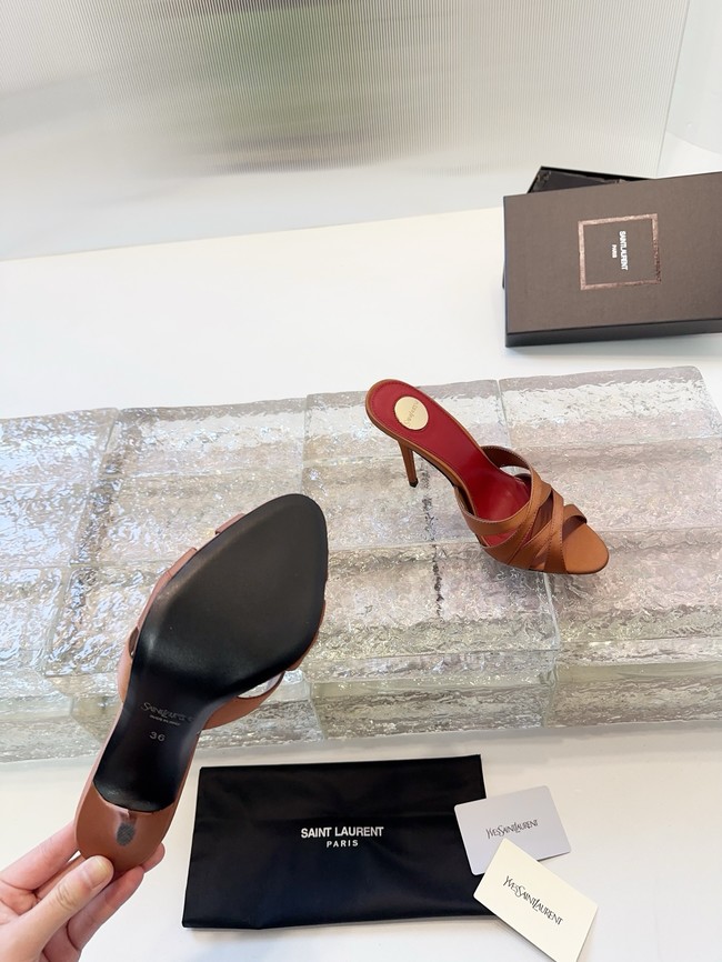 Saint Laurent CHANDELLE sandals in satin crepe Heel 10.5CM 21048-3