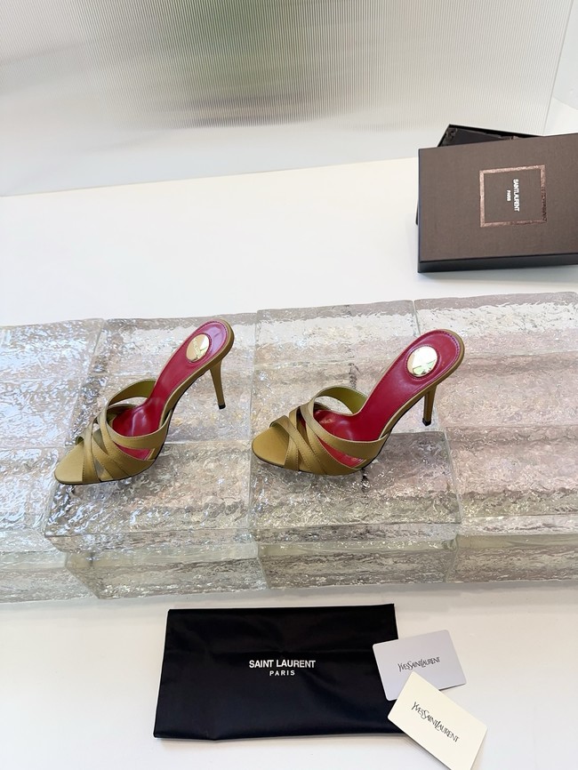 Saint Laurent CHANDELLE sandals in satin crepe Heel 10.5CM 21048-4