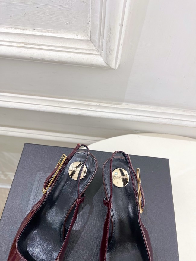 Saint Laurent JEANNE slingback pumps leather 21051-3