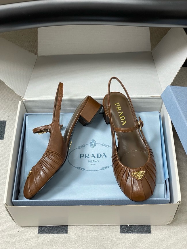 PRADA leather slingback Sandals 21056-2