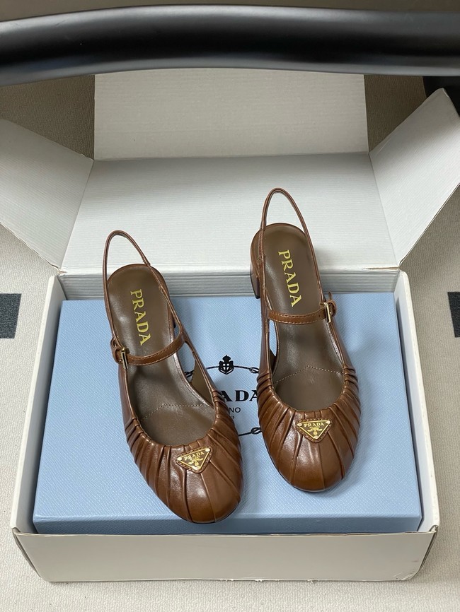 PRADA leather slingback Sandals 21056-2