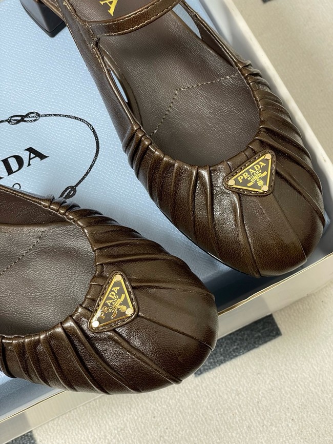 PRADA leather slingback Sandals 21056-3