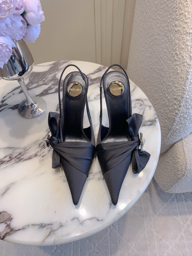 Saint Laurent AMALIA slingback pumps in satin crepe 21072-2