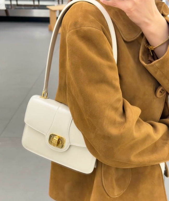 Celine TEEN CELINE JOSEPHINE bag IN CALFSKIN 121423 white