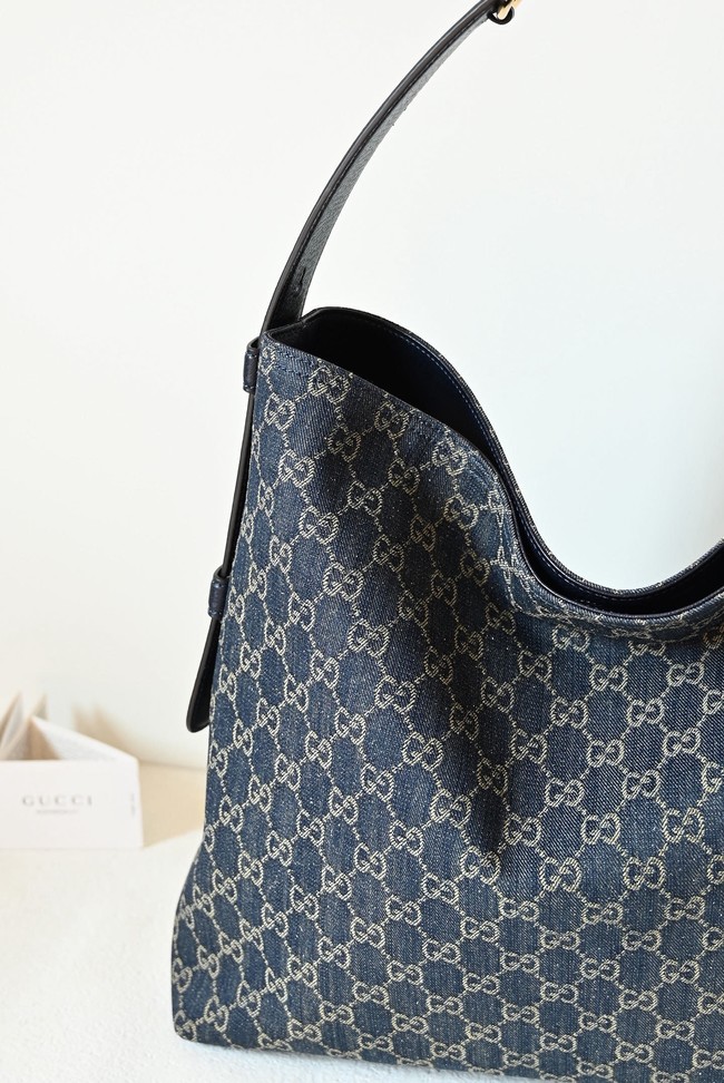 Gucci Beatrix large tote bag 850546 blue GG denim