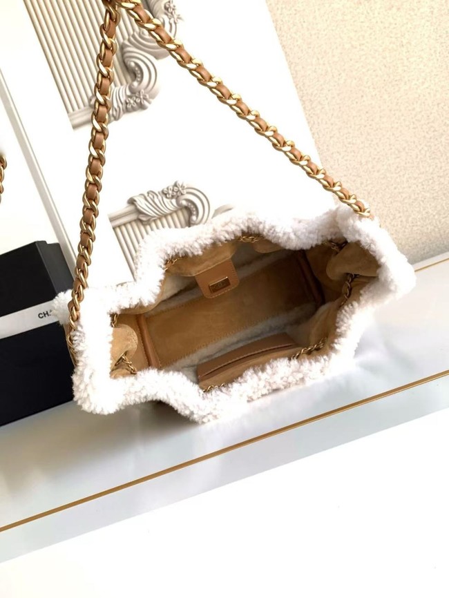 CHANEL 25 Handbag mini AS5631 Suede Calfskin brown