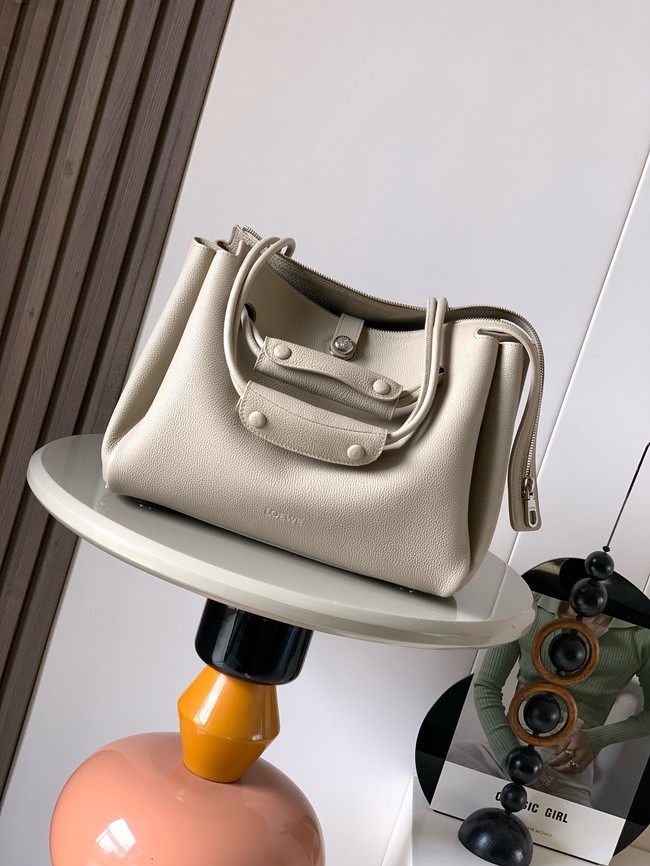 Loewe Medium soft grain leather Madrid bag 9147 gray