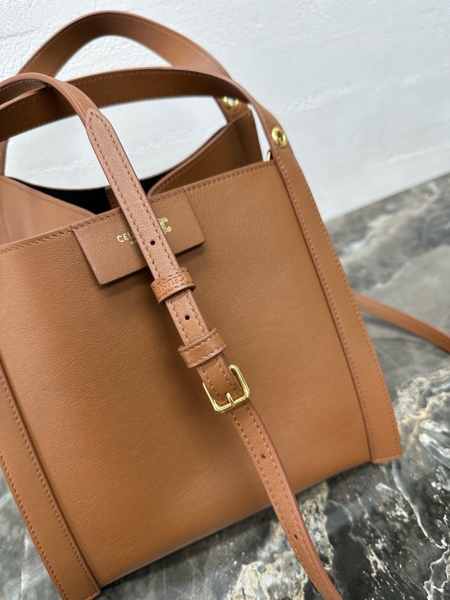 Celine SMALL CUBE BAG IN NATURAL Calfskin 124182 SOFT TAN