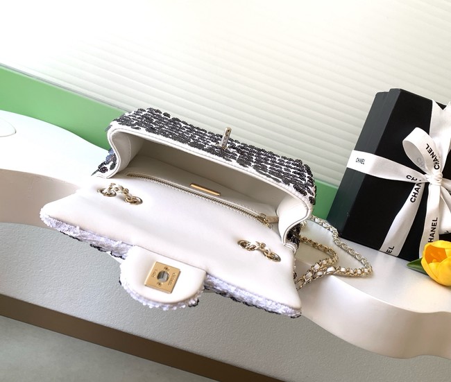 CHANEL Evening Bag AS4298 black&white